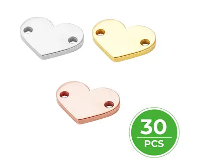 Pendentifs à Graver en Metal Doré, Argenté et Rose Doré (Lot de 30 pcs)