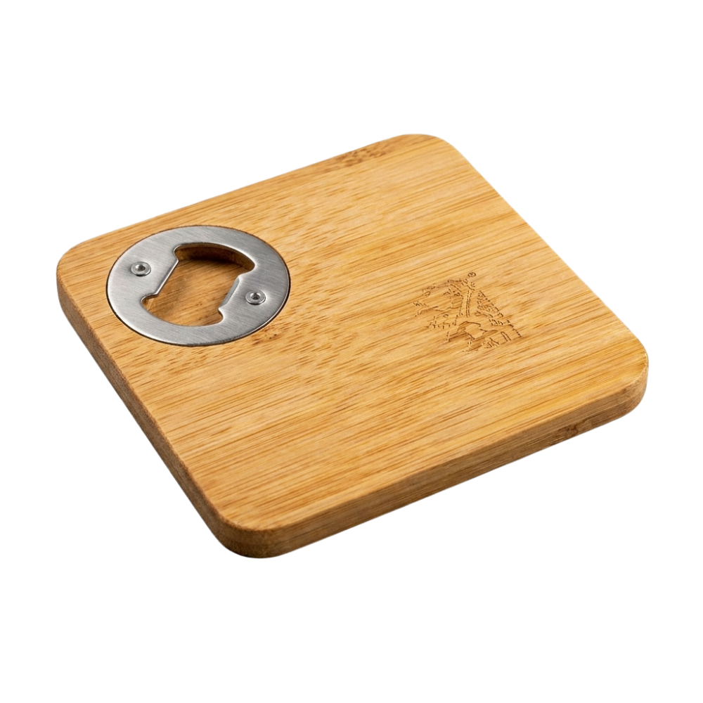 décapsuleur sous-verre bambou naturel gravure personnalisable
