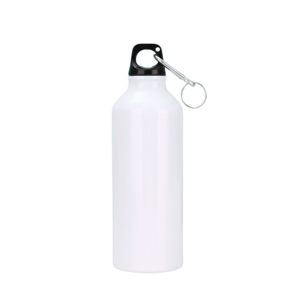 Gourde Aluminium Sublimable avec Mousqueton – 600 ml ou 750 ml – Blanche | NEXT