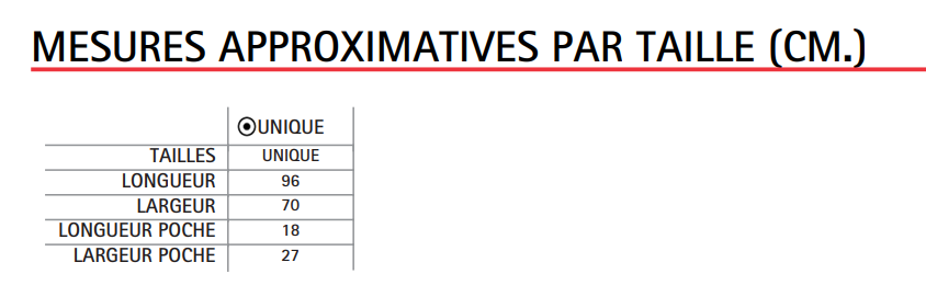 Tablier Oven Sublimable
