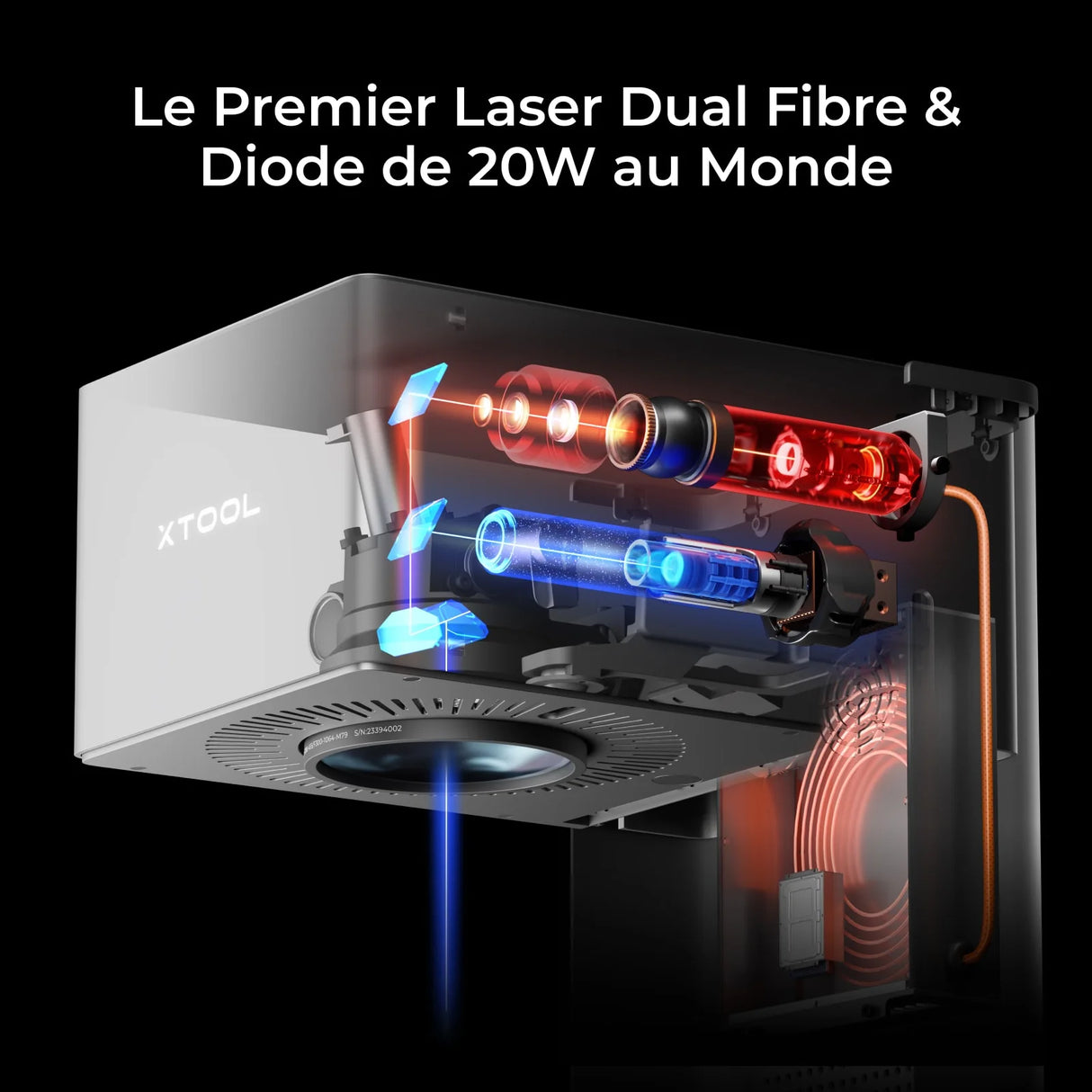xTool F1 Ultra - Graveur Laser Double Fibre et Diode 20W
