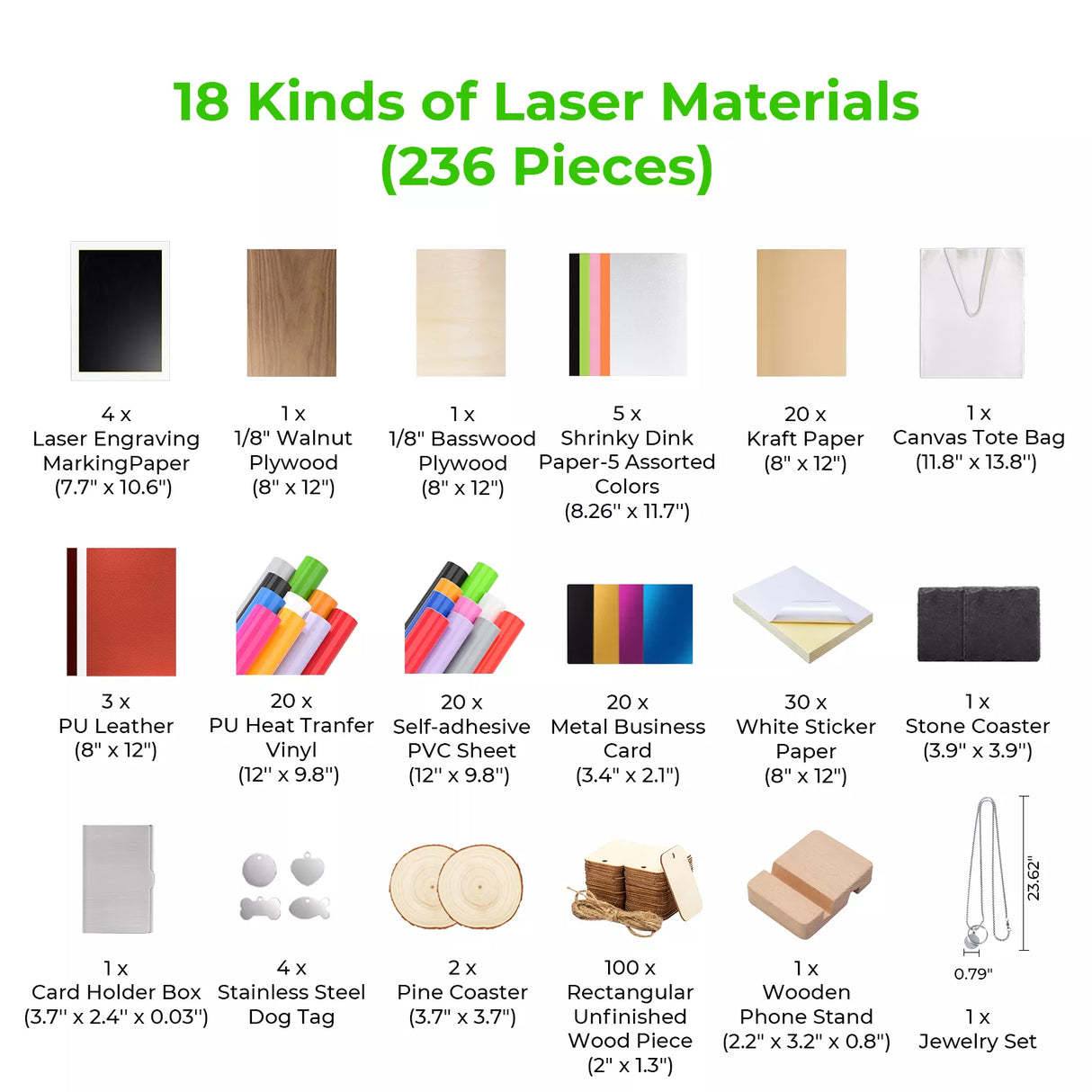 M1 Laser Material Kit