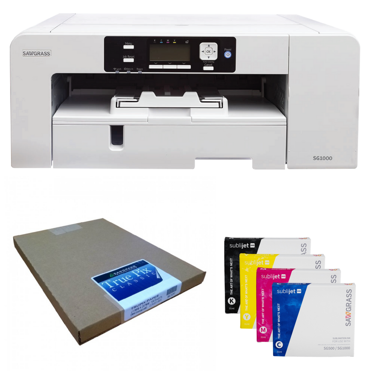 Kit de Sublimation - Imprimante SAWGRASS SG-1000 + 100 Feuilles + 4 cartouches