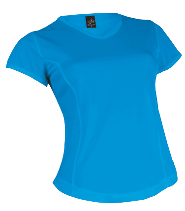Tee Shirt Dry Skin lady Col V Sublimable Turquoise
