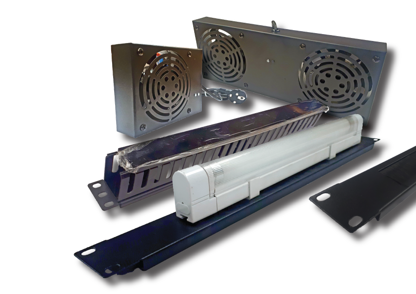 Bandeau d'alimentation 19" 1U 8 sorties IEC avec un interrupteur, prise française