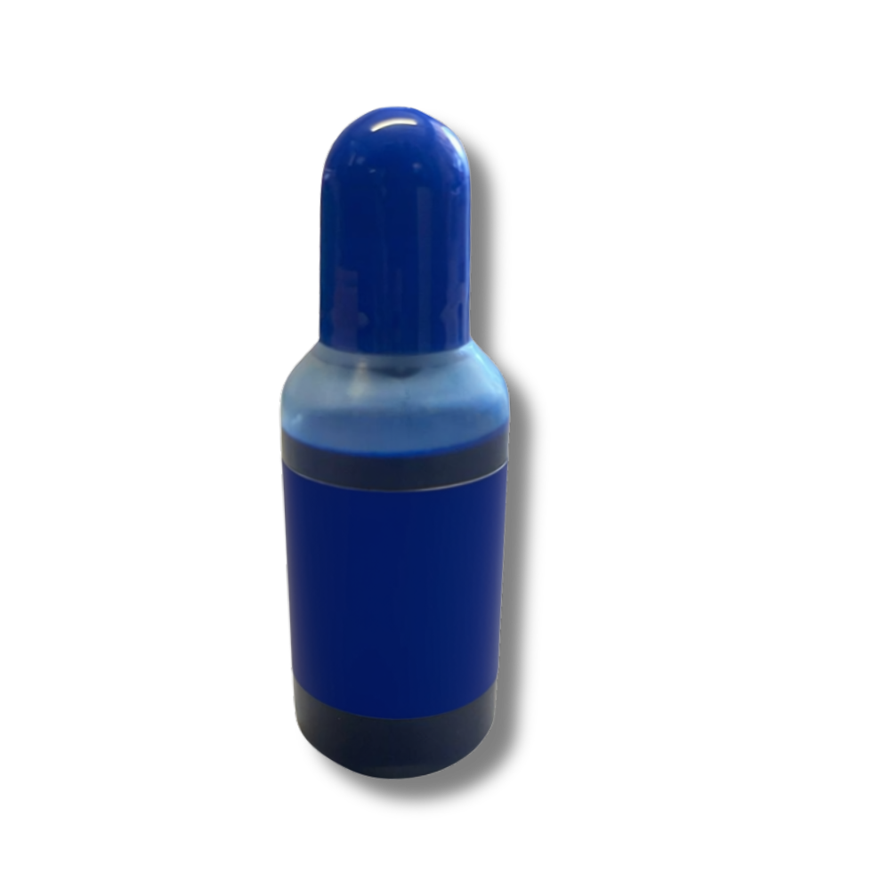 Flacon d'encre WES 25 ml pour tampon auto-encreur, bleue