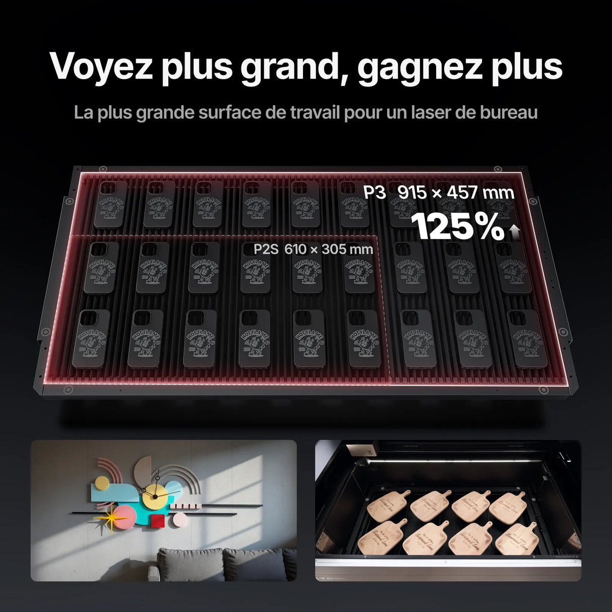 xTool P3 – Découpeur laser CO2 80 W avec Automatisation Intelligente