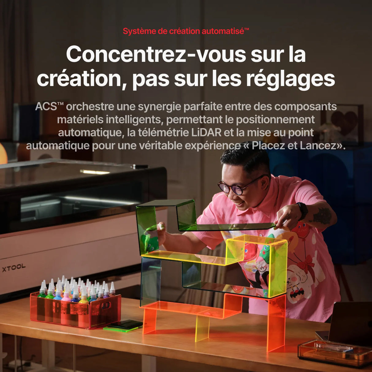 xTool P3 – Découpeur laser CO2 80 W avec Automatisation Intelligente