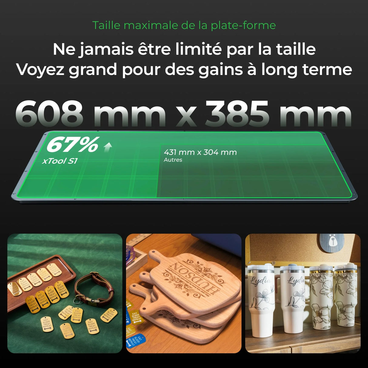 xTool S1 - Découpeur Laser à Diode Fermé (20W - 40W)