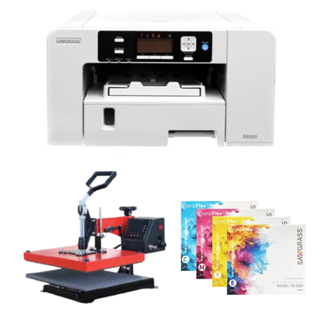 Kit de sublimation - Imprimante SAWGRASS SG-500 + Presse NEXT TS100 + 4 cartouches d'encre (Sublijet ou Versiflex)