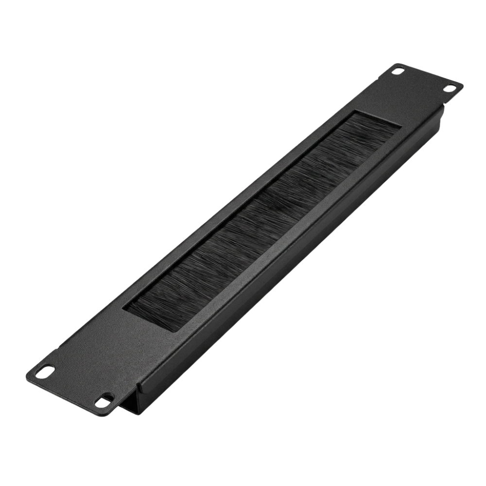 Passe-câble avec brosse cadre métal 1U 19" – Gestion de câbles rack