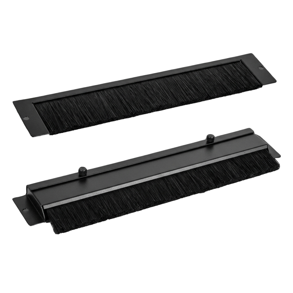 Passe-câble avec brosse ouverture vers le bas 1U 19" - Gestion de câbles rack