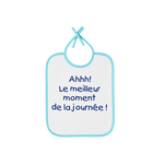 Bavoir Bébé Sublimable – Bleu ciel ou Rose – Personnalisable | NEXT