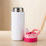 Gourde Isotherme Sublimable 350 ml en Inox – Rose avec Paille – Double Paroi | Sodibur