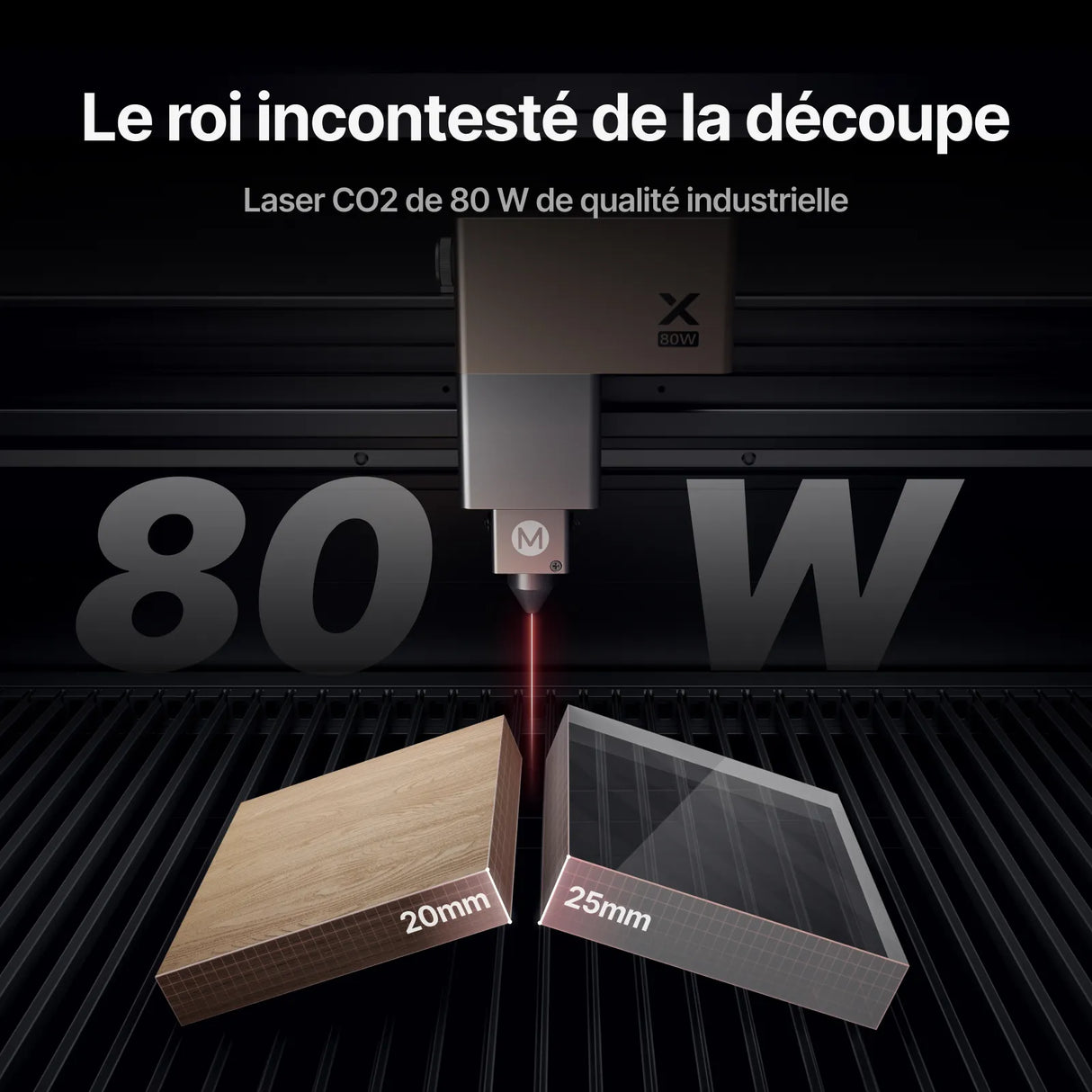 xTool P3 – Découpeur laser CO2 80 W avec Automatisation Intelligente