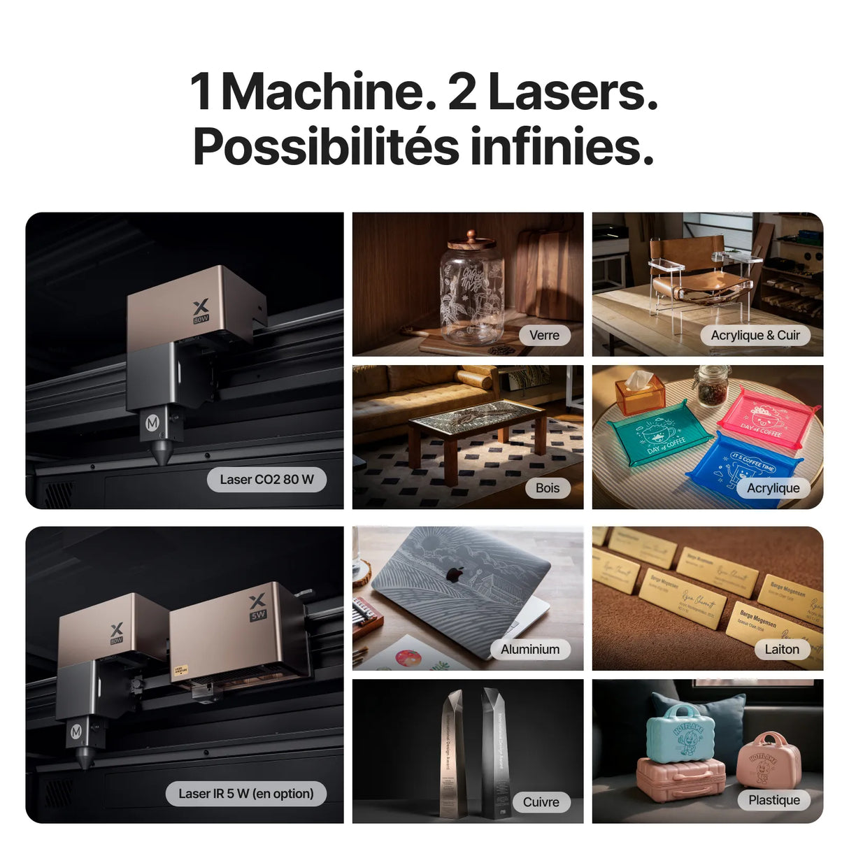 xTool P3 – Découpeur laser CO2 80 W avec Automatisation Intelligente