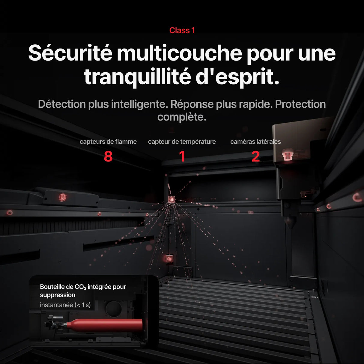 xTool P3 – Découpeur laser CO2 80 W avec Automatisation Intelligente