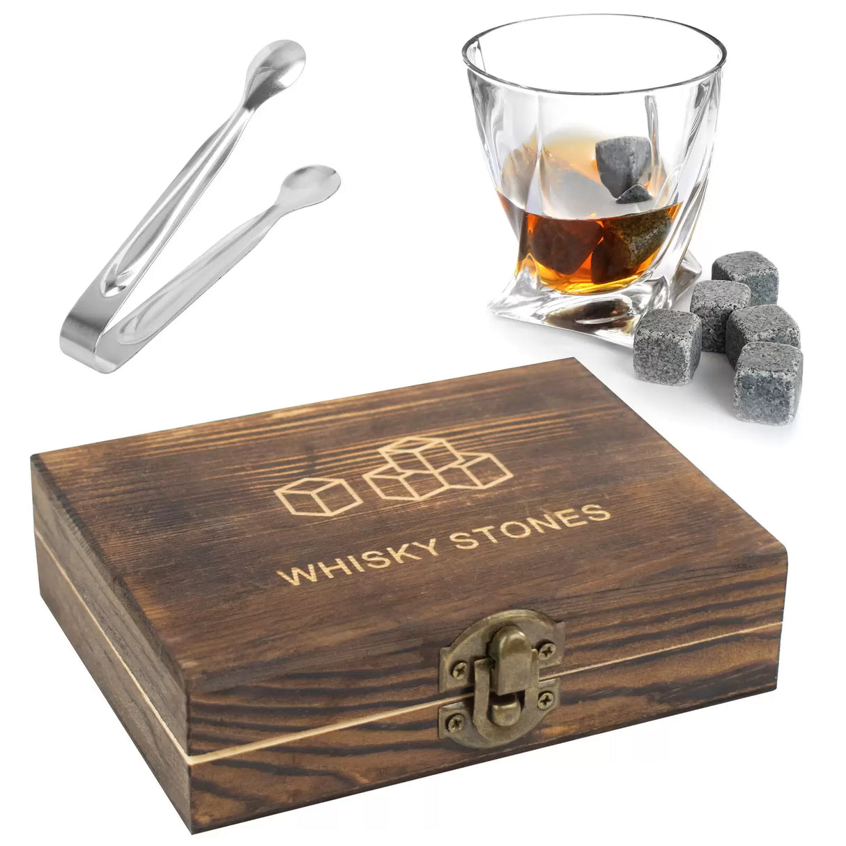 Set de Glaçons à Wiskey en bois à graver