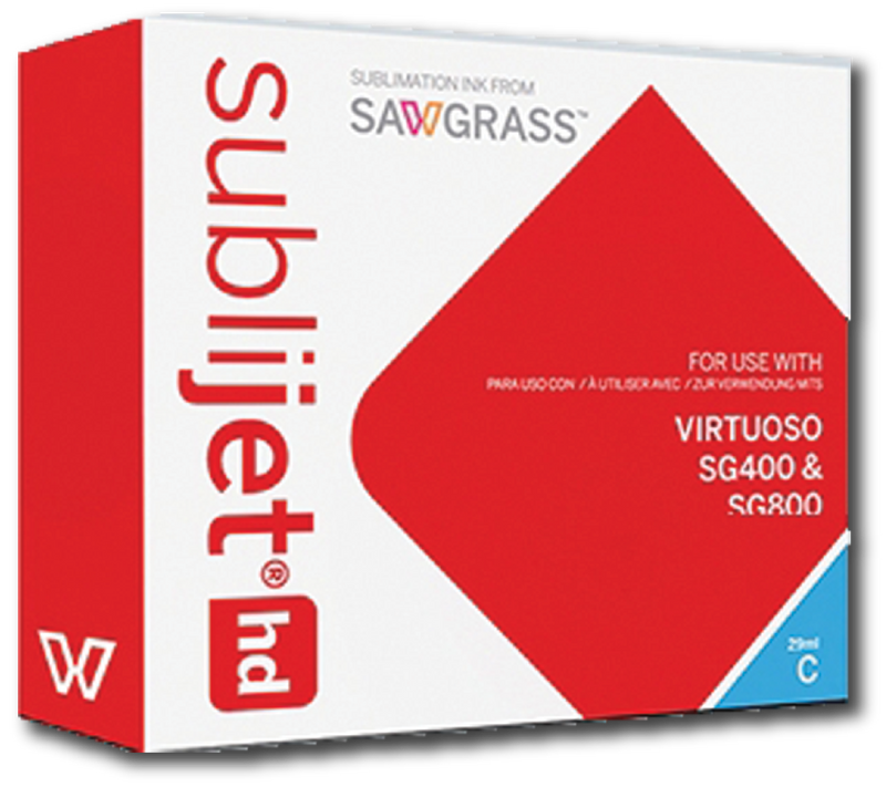 Encres Sawgrass SubliJet HD & ChromaBlast UHD – Cyan, Magenta, Jaune, Noir – SG400/800, SG500/1000 | Sawgrass