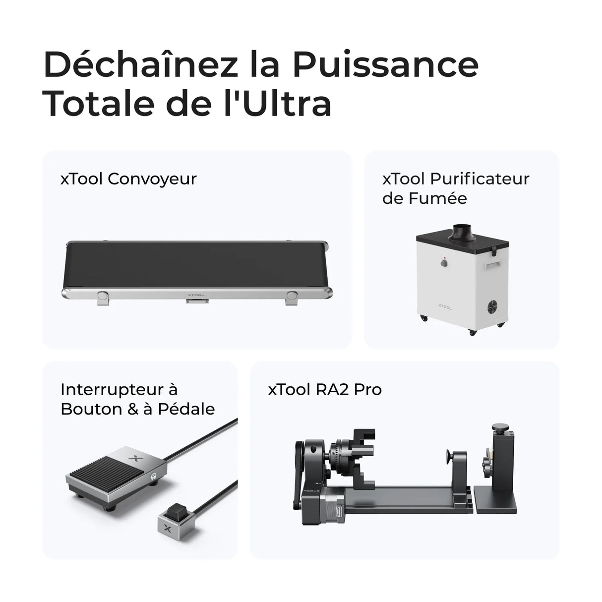 xTool F1 Ultra - Graveur Laser Double Fibre et Diode 20W