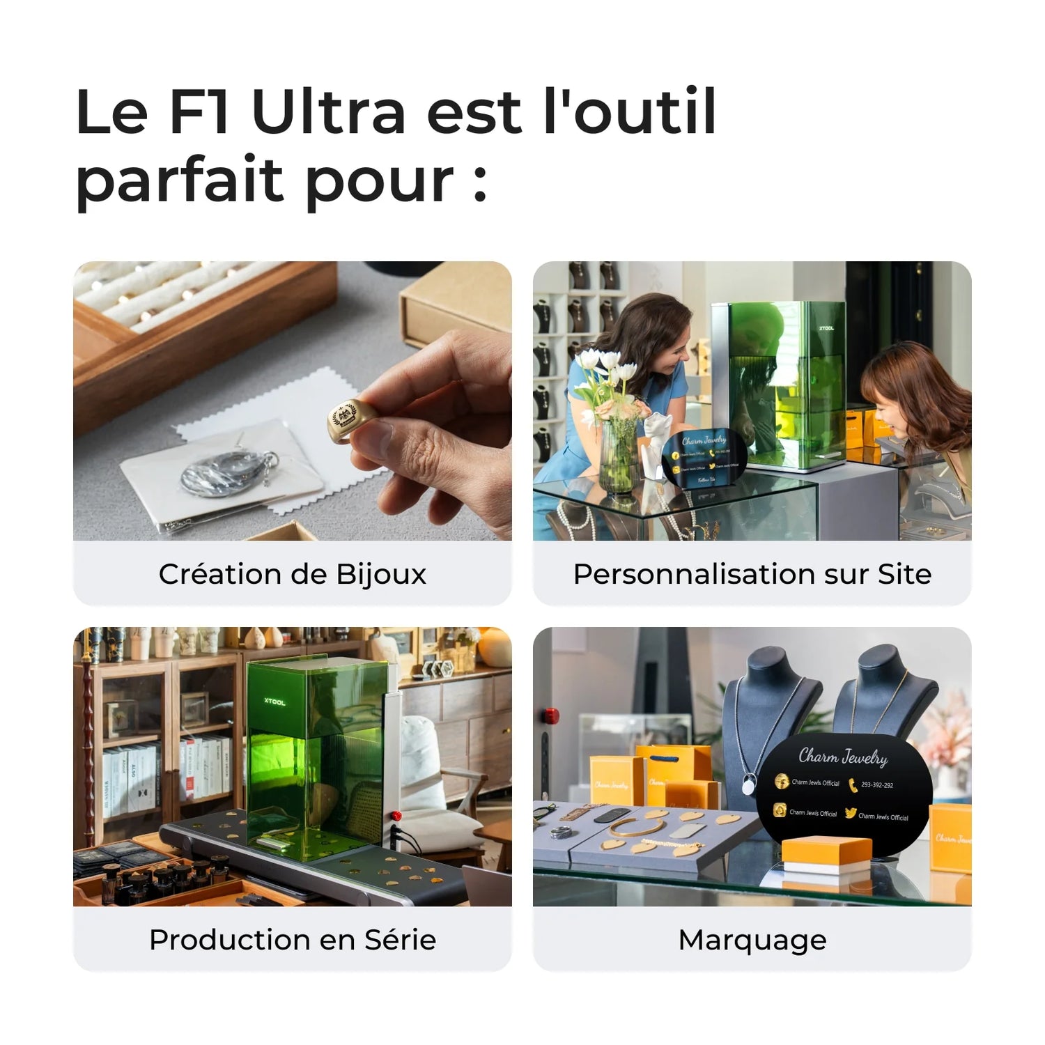 xTool F1 Ultra - Graveur Laser Double Fibre et Diode 20W